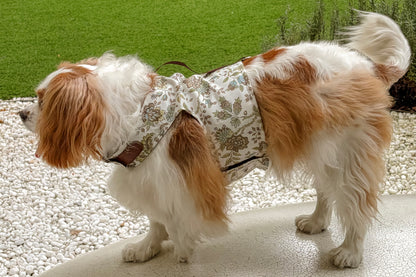 Botanical Guide | Vintage florals reversible dog harness vest